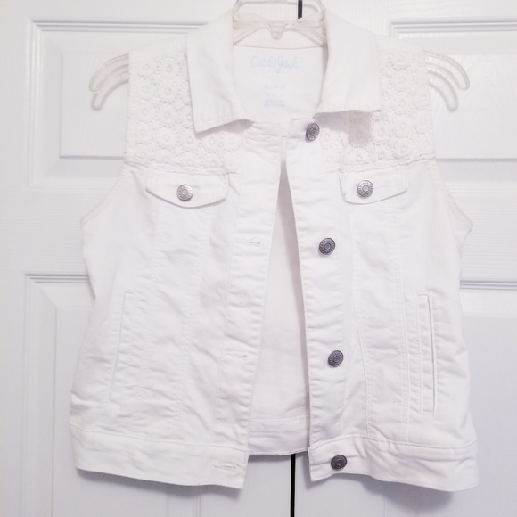 Cat & Jack Other - Girls White Denim Vest